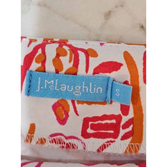 J. McLaughlin Top Small Catalina Cloth Pink Orange Village Print Career - Picture 6 of 10